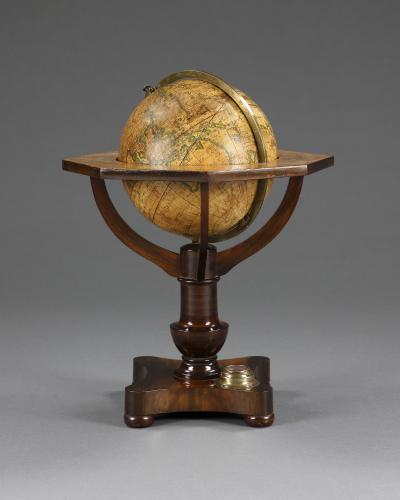 Early 19th century desk globe by Carl J.S Bauer, Nuremburg