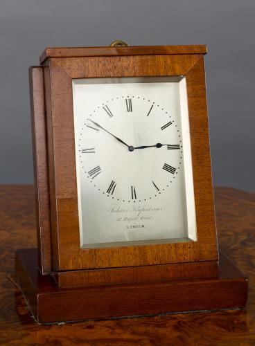 Mahogany Sedan Timepiece by Aubert and Klaftenberger