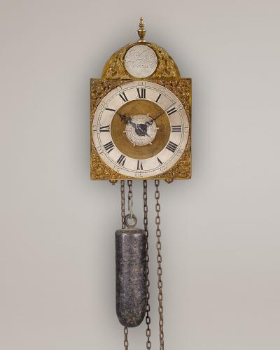 John Hathorn: 18th Century Miniature Brass Timepiece Lantern Clock with Alarm, Circa 1780