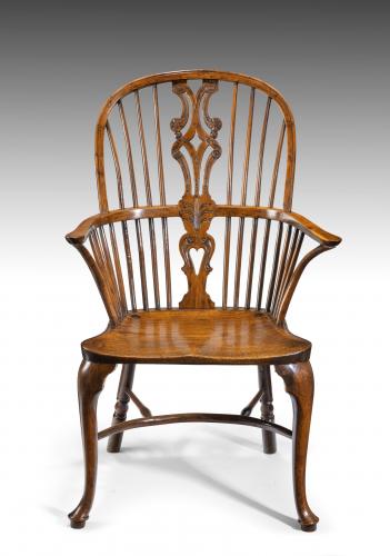18th Century Yew and Walnut Windsor Armchair