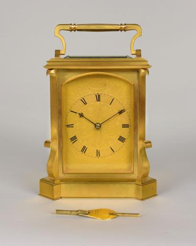 John Moore & Sons, Giant gilt bronze carriage clock, c.1850