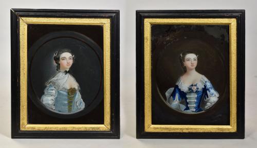The Gunning sisters, Chinese reverse glass pictures