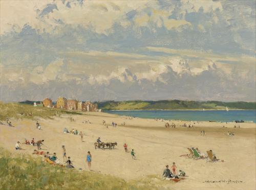 Norman Wilkinson, C.B.E., S.M.A., P.R.W.S., R.I. (1878-1971) - Littlestone beach