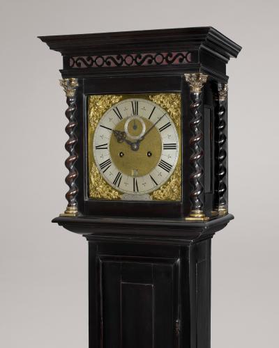 A late 17th/early 18th century ebonised longcase clock by Charles Gretton, London, 